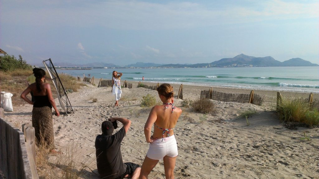 Renata Zanchi - Shooting under the hot Spanish sun in Mallorca - September 2012