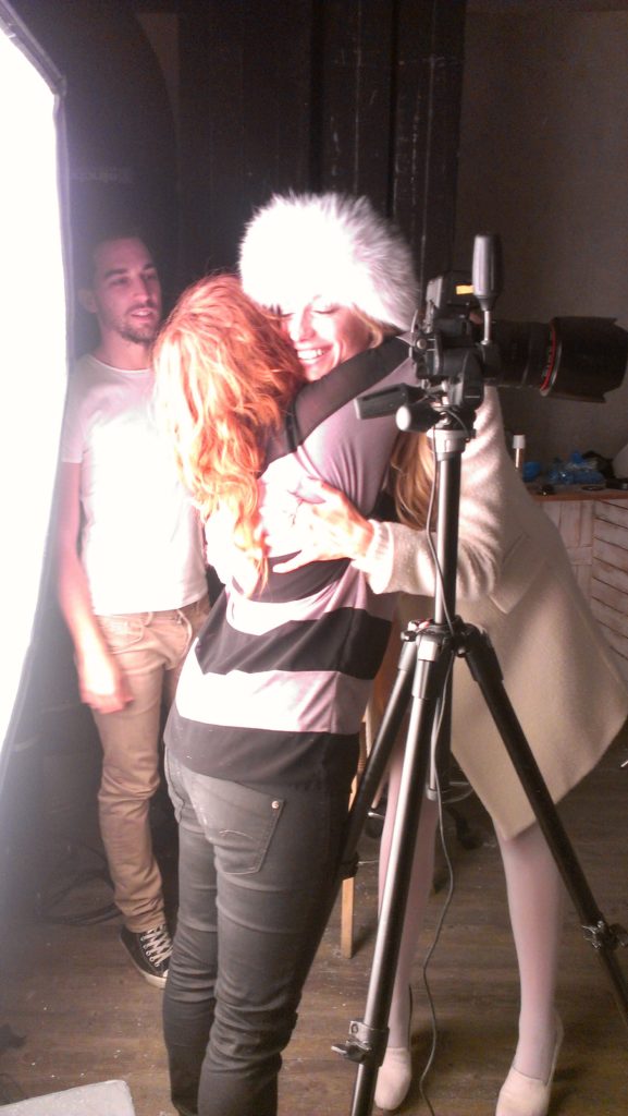 "A huge hug between me and ph. Patricia Gallego to celebrate our last shot. Yes, we did it!"