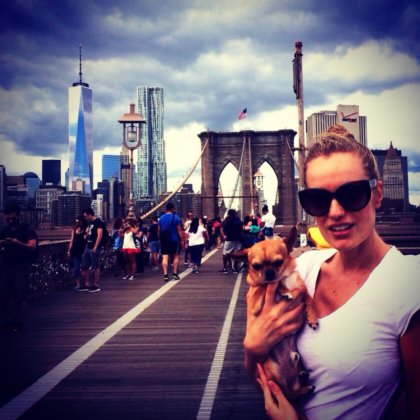 "We did it!! We crossed the Brooklyn Bridge!! #WeLoveNY"