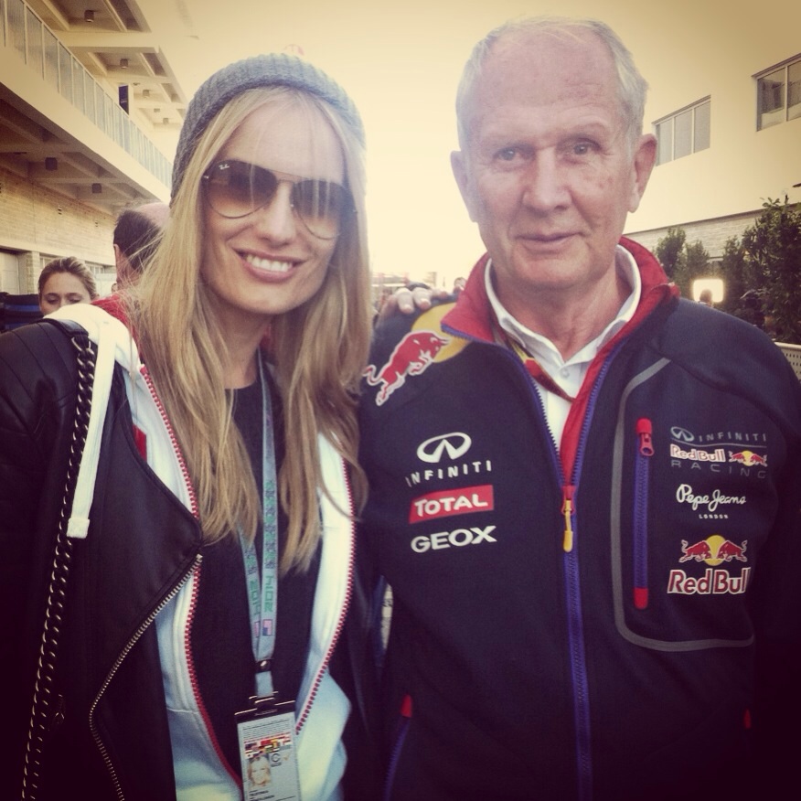 "With Dr. Helmut Marko, from RedBull."
